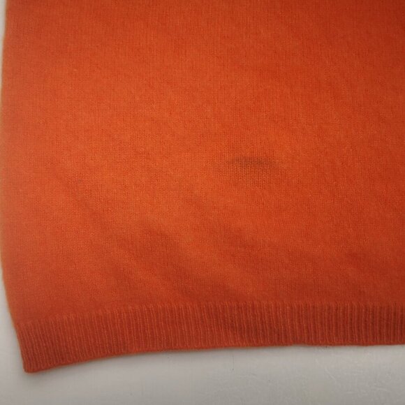 Lauren Ralph Lauren Petite Ladies Size PL Orange 100% Cashmere Turtleneck - Picture 9 of 9